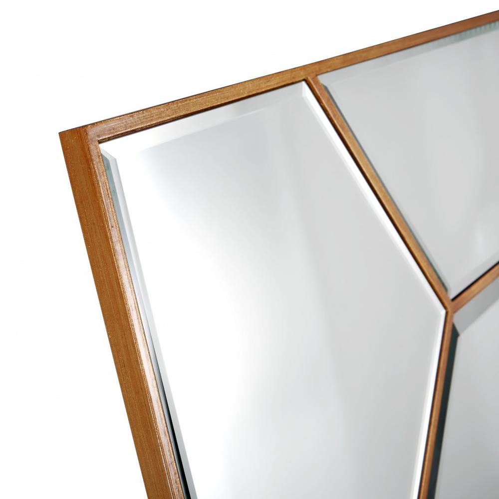Gold Square Accent Metal Mirror. Picture 6