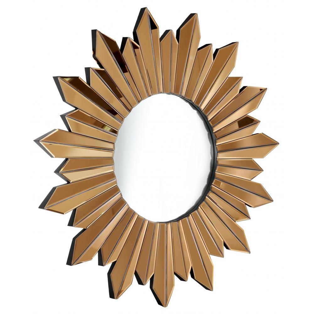 Gold Sunburst Accent Glass Mirror. Picture 2