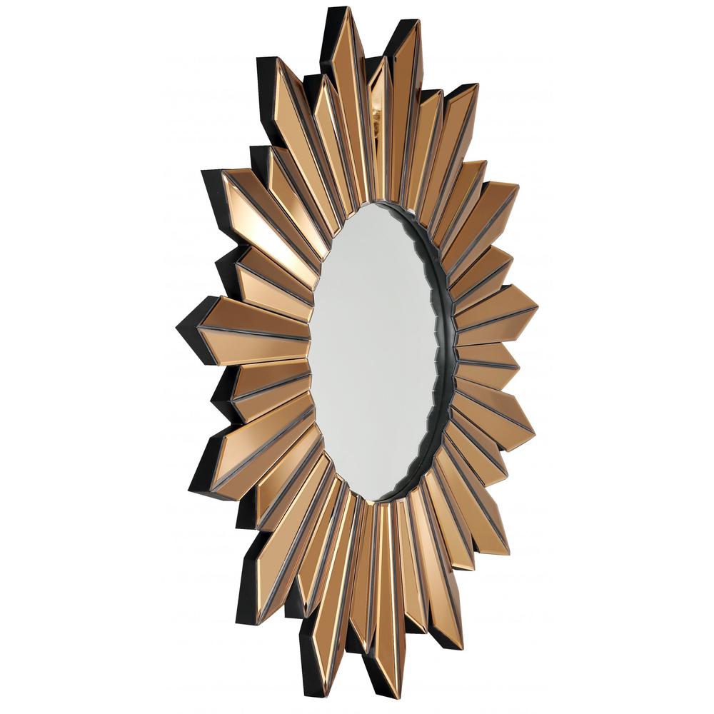 Gold Sunburst Accent Glass Mirror. Picture 3
