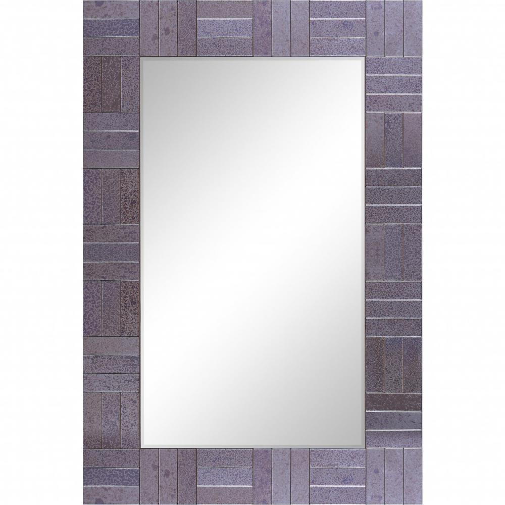 Gray Rectangle Accent Glass Mirror. Picture 1