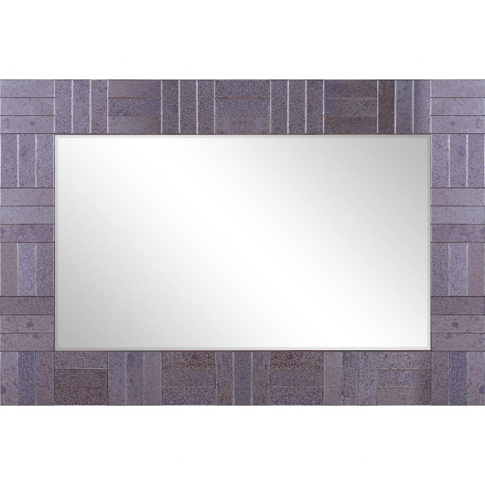 Gray Rectangle Accent Glass Mirror. Picture 4
