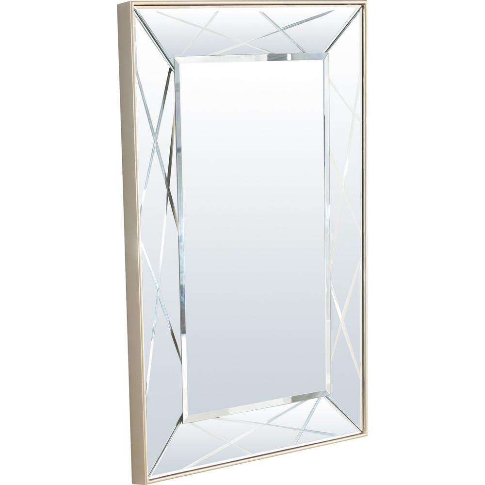Champagne Rectangle Accent Metal Mirror. Picture 3