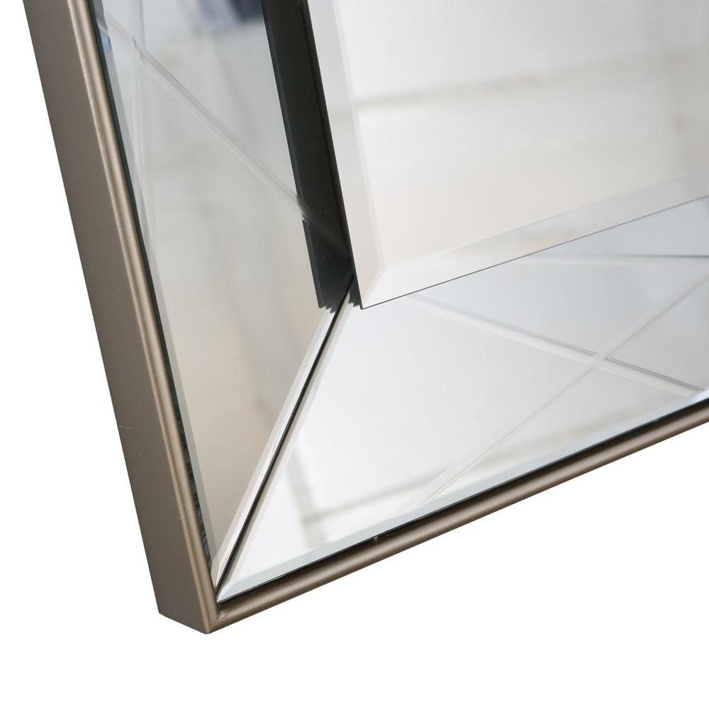 Champagne Rectangle Accent Metal Mirror. Picture 4