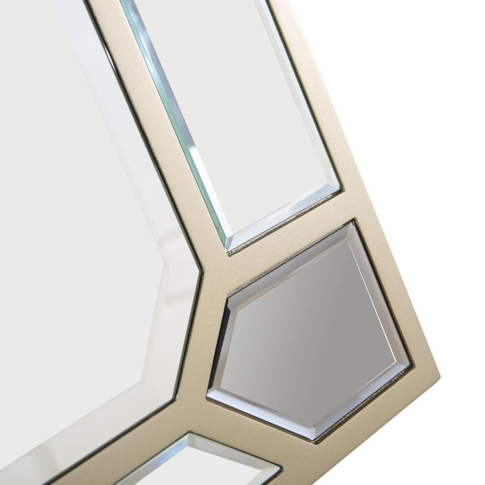 Silver Rectangle Accent Metal Mirror. Picture 6
