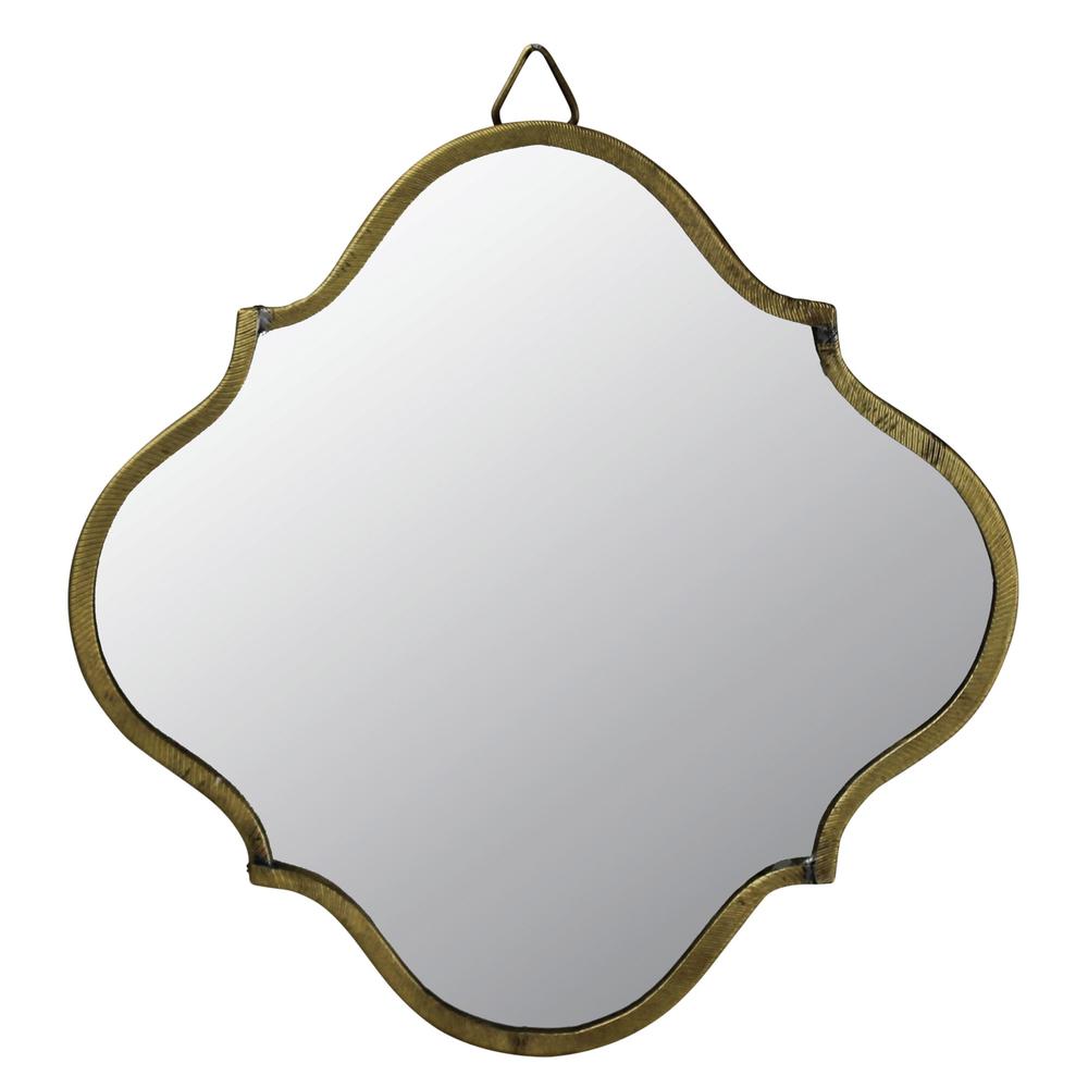 Gold Motif Wall Mirror Gold. Picture 1