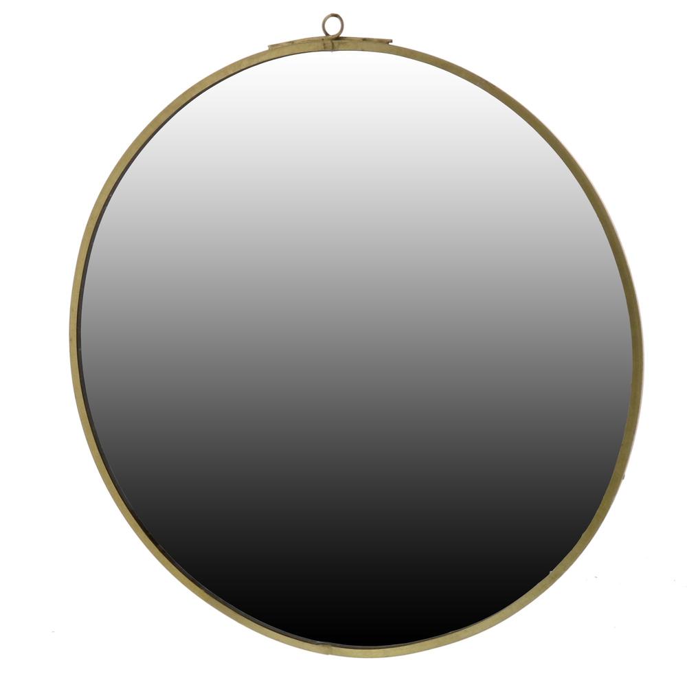 Gold Round Wall Mirror Gold. Picture 1