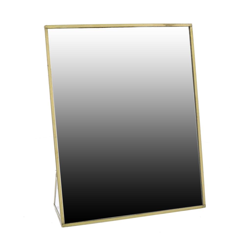 Jumbo Gold Metal Vanity Mirror Gold. Picture 1