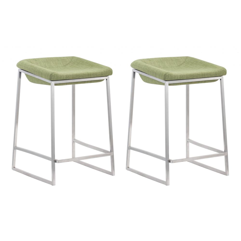 Lids Counter Stool (Set of 2) Green Green. Picture 1