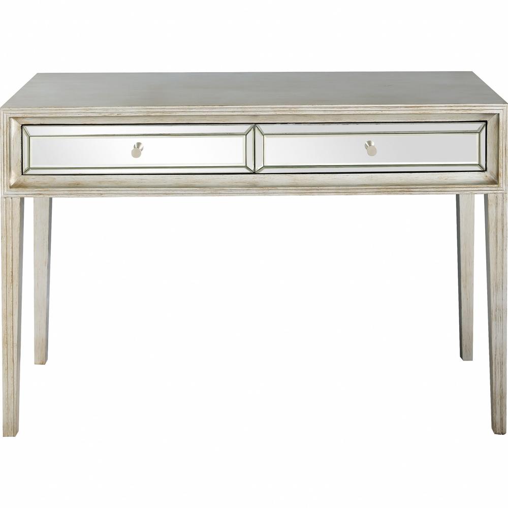 Antiqued Silver Finish Console Table. Picture 1