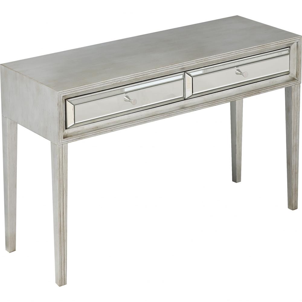 Antiqued Silver Finish Console Table. Picture 8