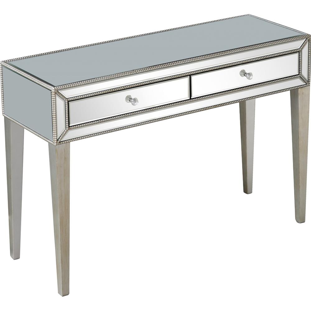 Silver Beaded Console Table. Picture 1