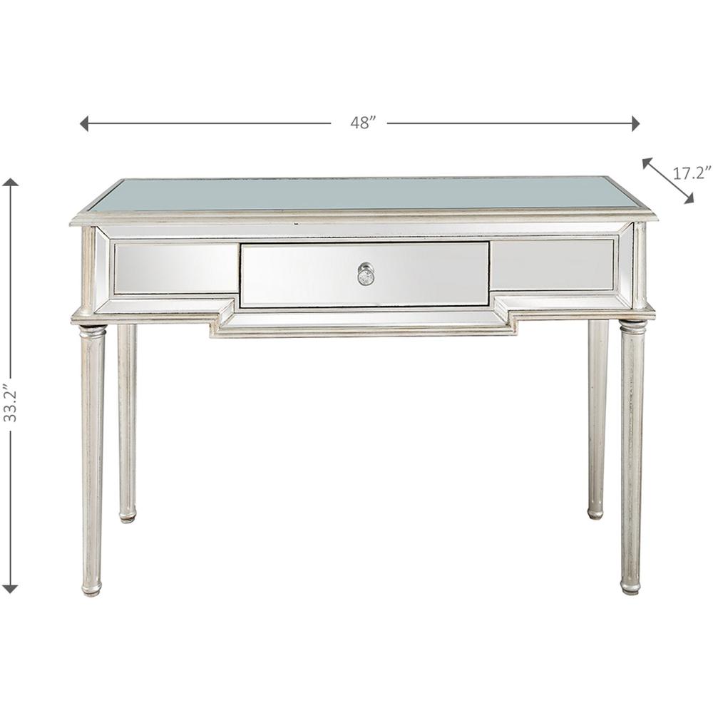 Silver Leaf Antiqued Console Table. Picture 8
