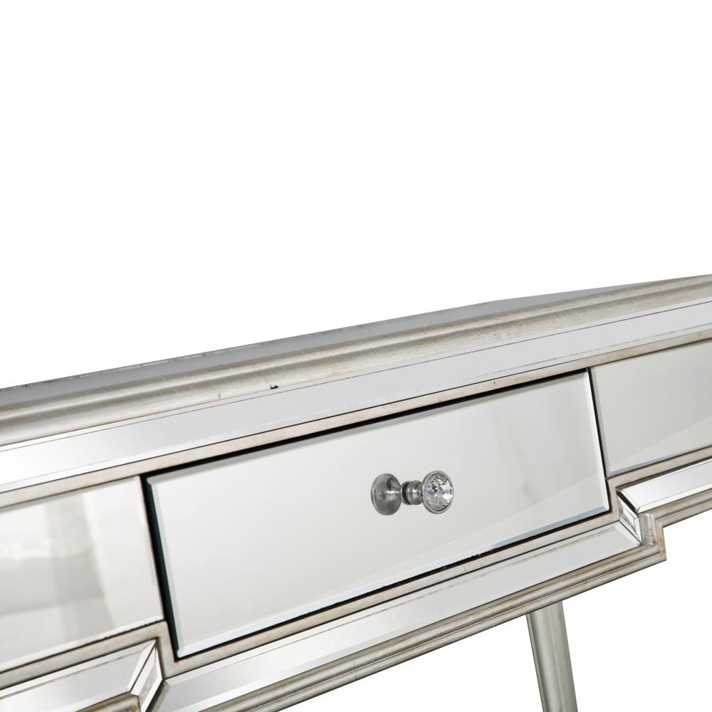 Silver Leaf Antiqued Console Table. Picture 5