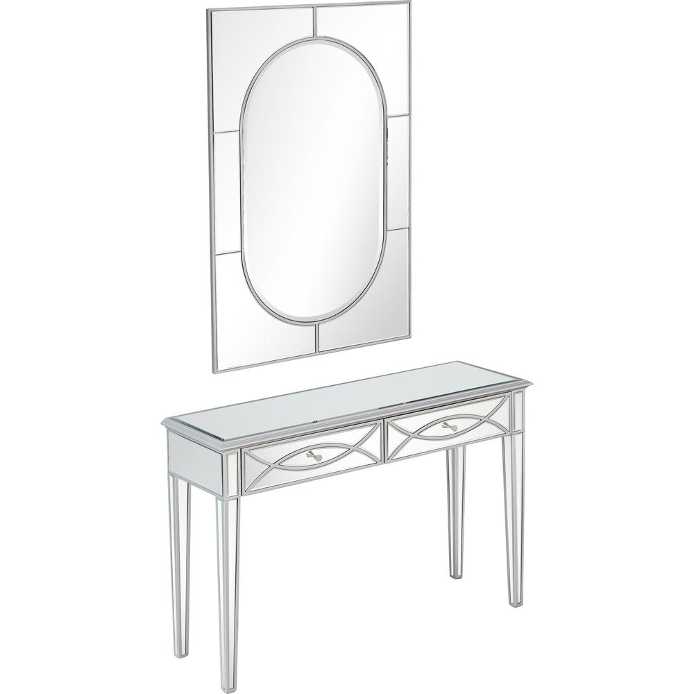 Silver Glass Mirror and Console Table. Picture 2