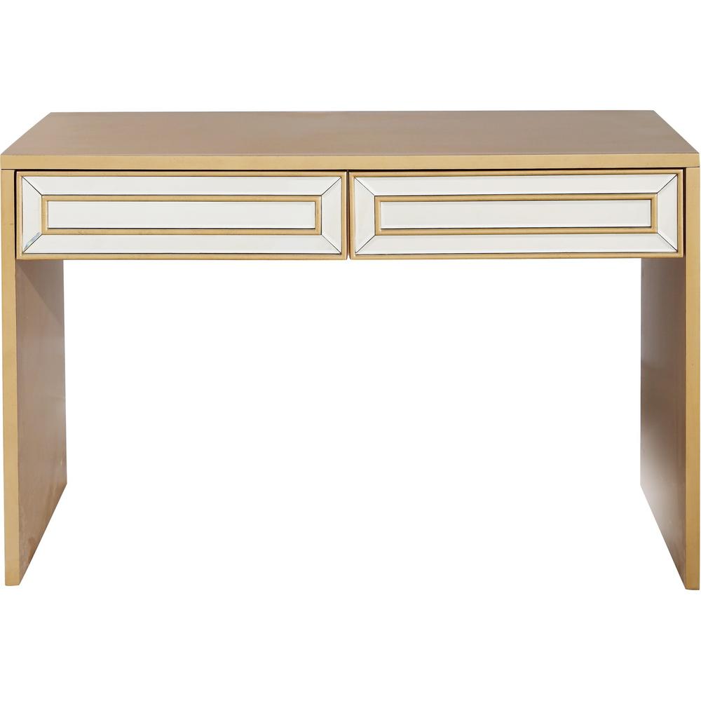 Antiqued Gold Finish Console Table. Picture 1