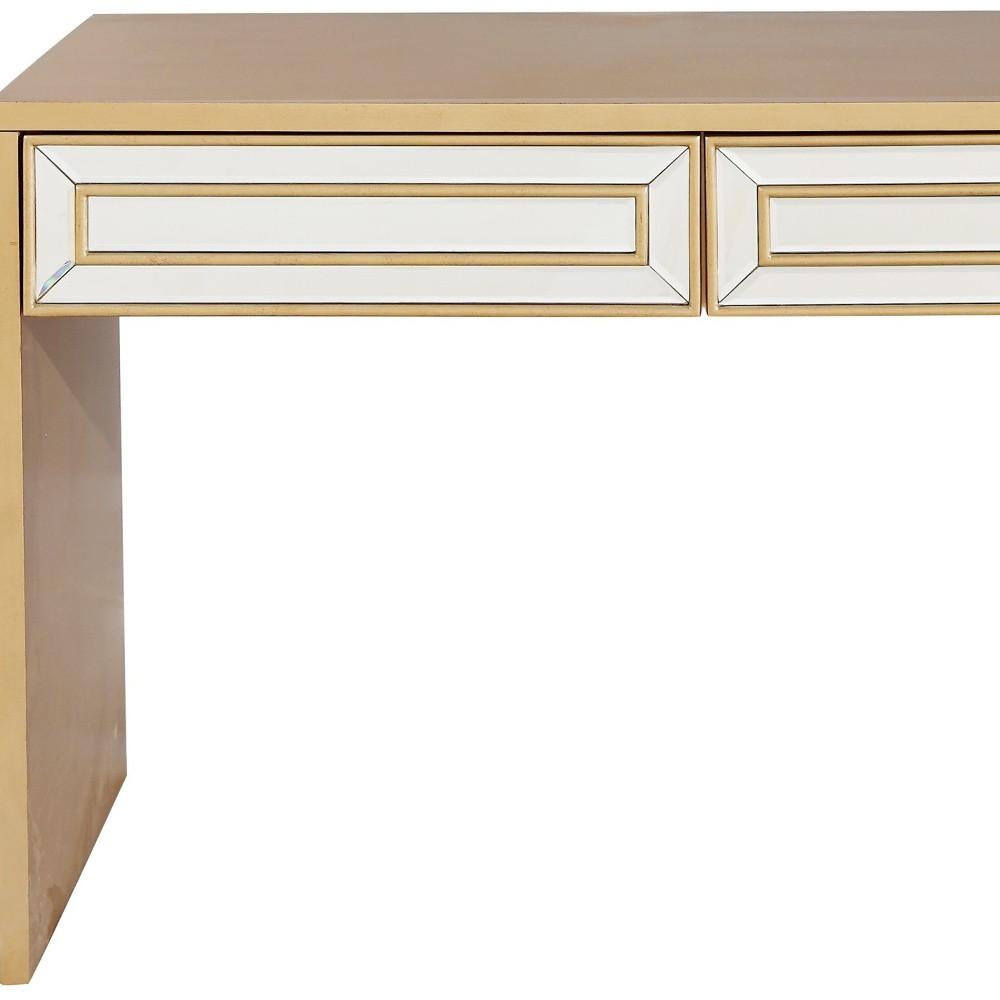 Antiqued Gold Finish Console Table. Picture 7