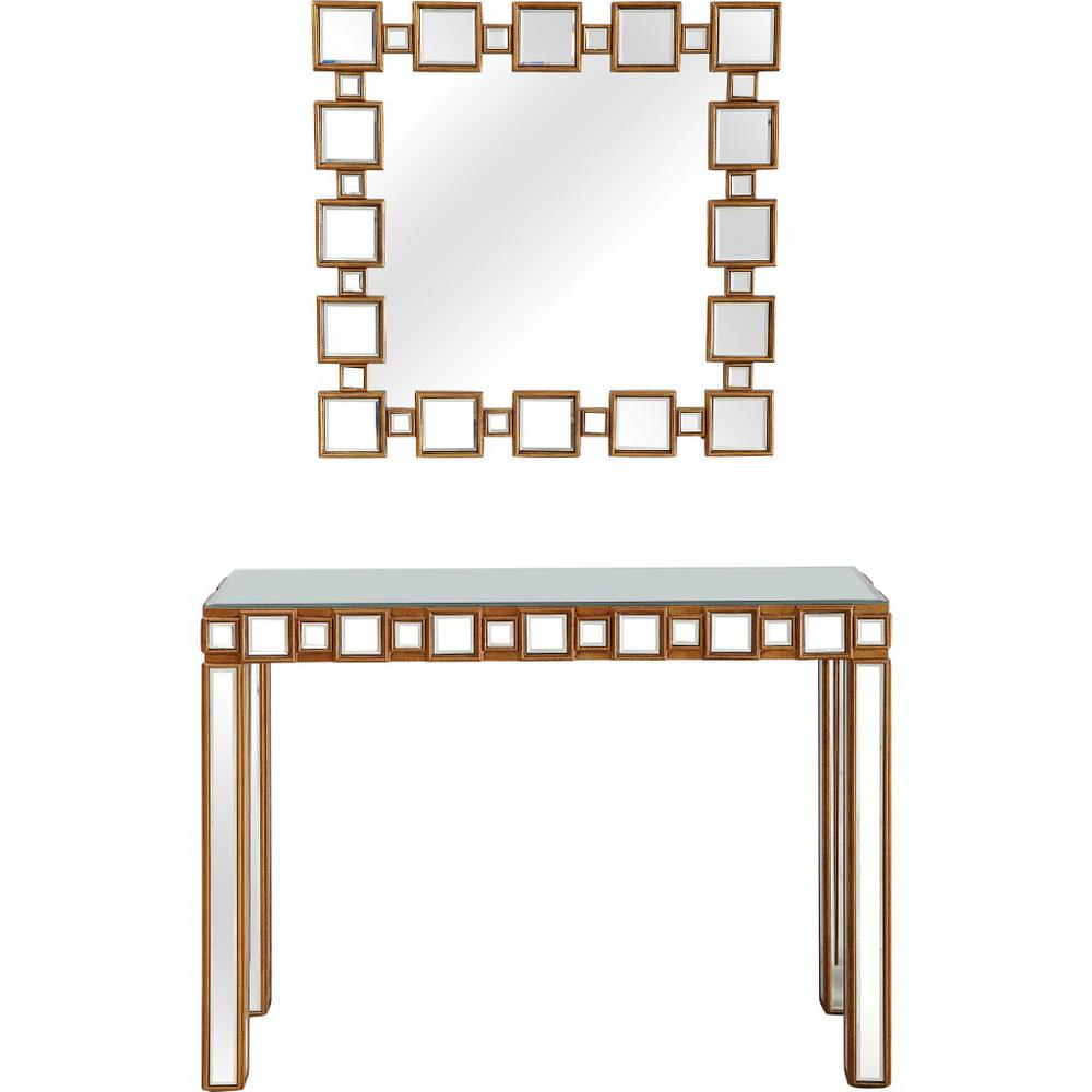 Square Reflective Mirror and Console Table. Picture 6