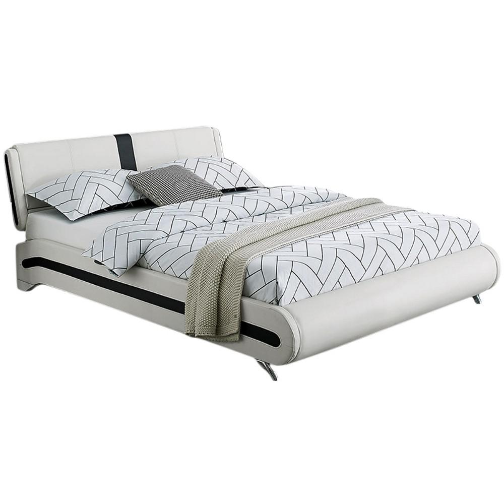 White Platform Queen Bed. Picture 2