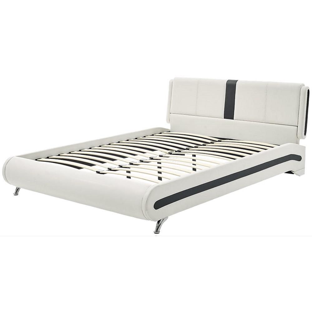 White Platform King Bed. Picture 3