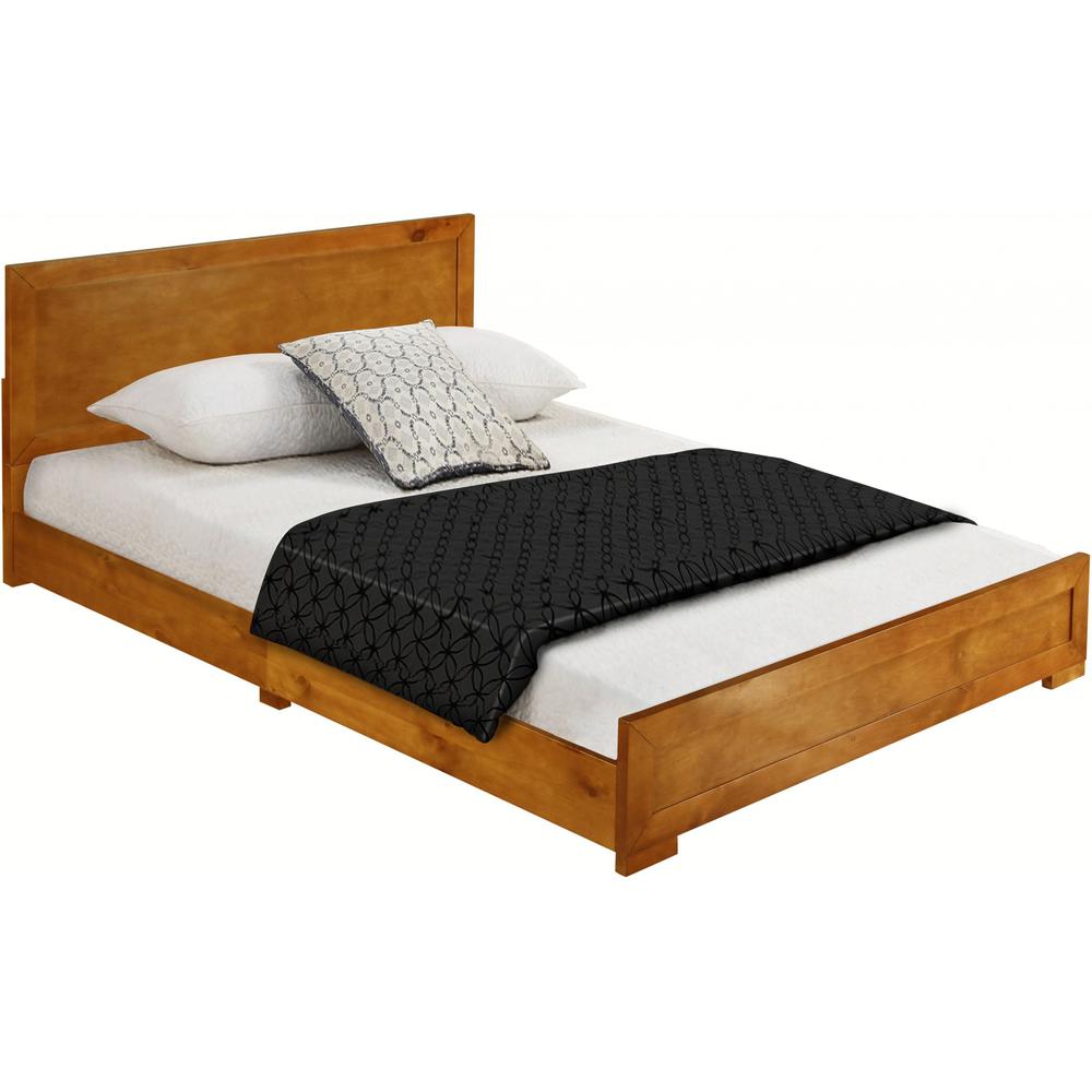 Oak Wood Full Platform Bed. Picture 2