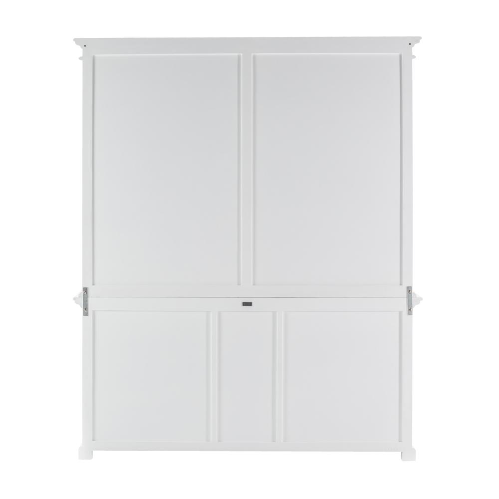 Classic White Hutch Bookcase with 5 Doors and 3 Drawers. Picture 8