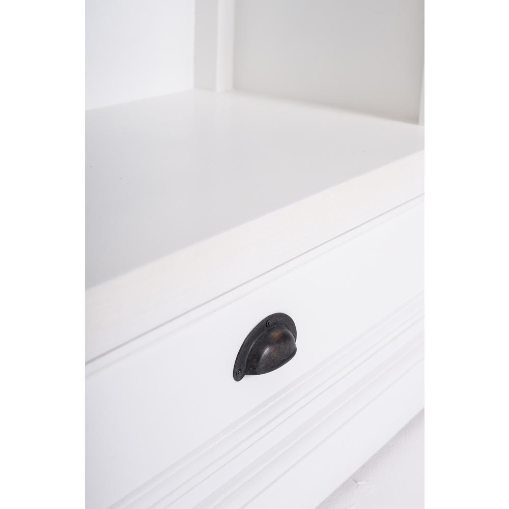 Classic White Bookcase With One Drawer Classic White. Picture 6