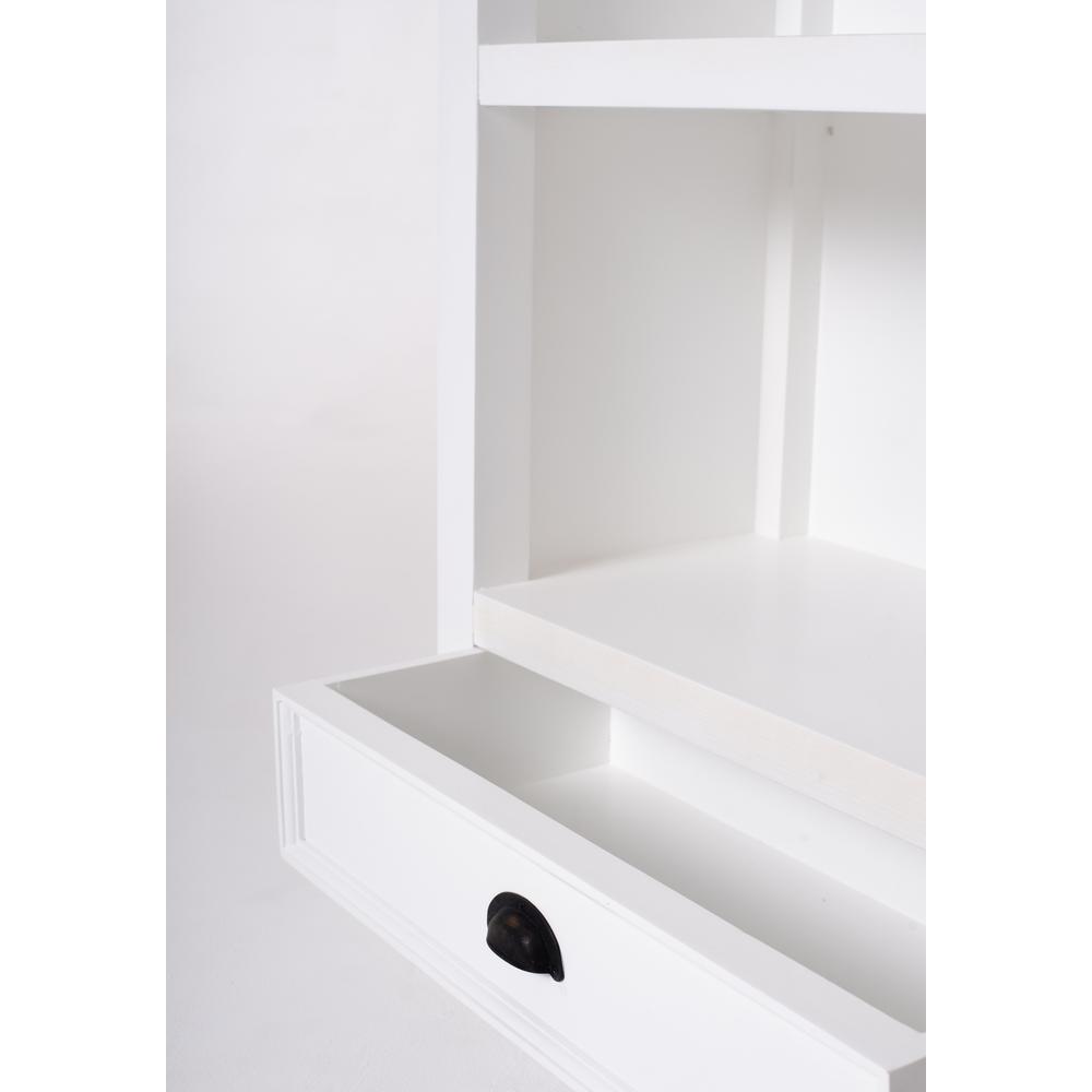 Classic White Bookcase With One Drawer Classic White. Picture 7