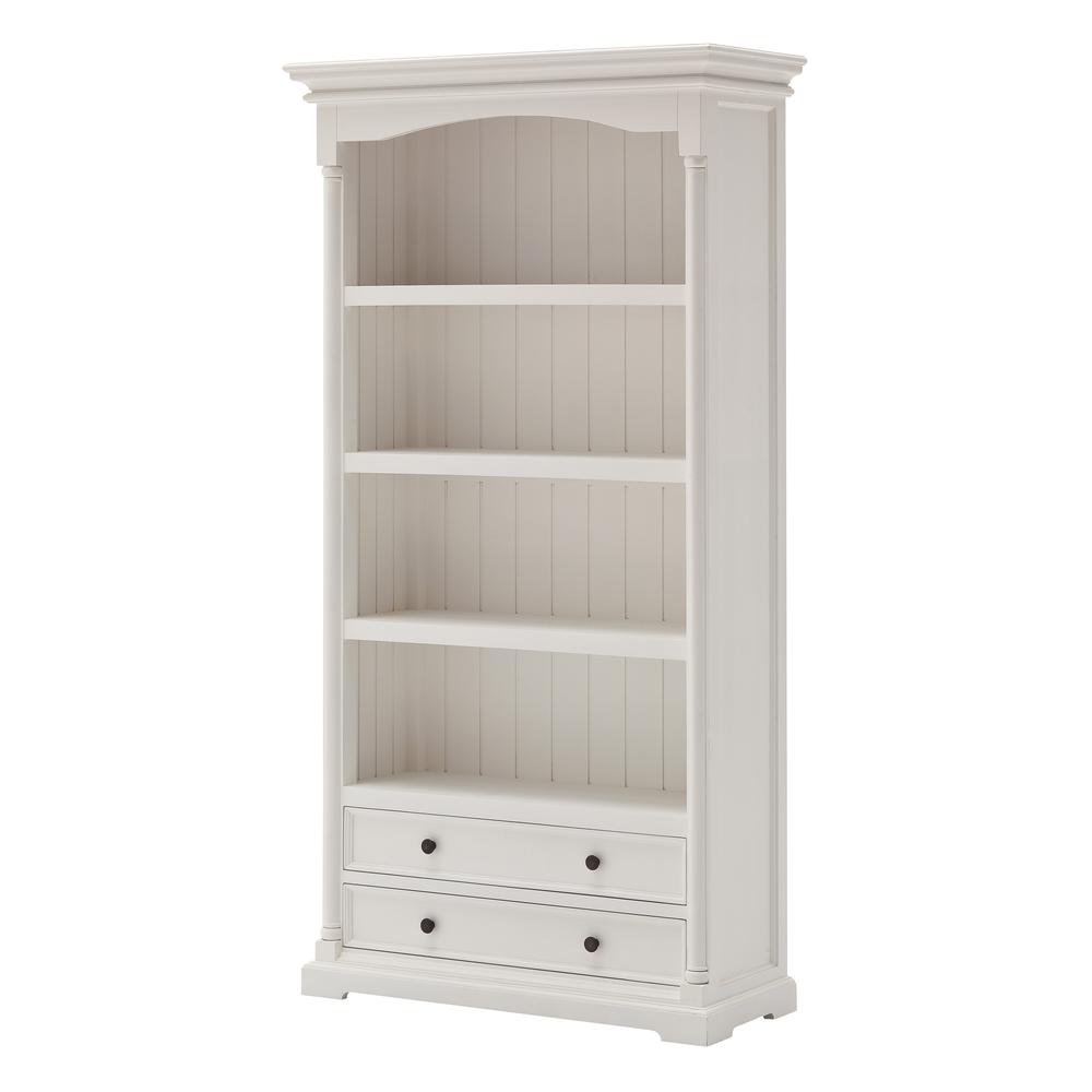 Classic White Bookcase with Drawers Classic White. Picture 2