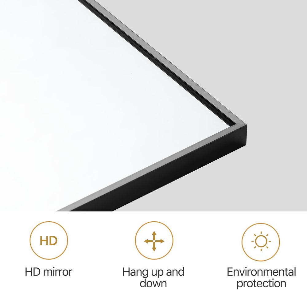 Black Aluminum Wall Mirror. Picture 7