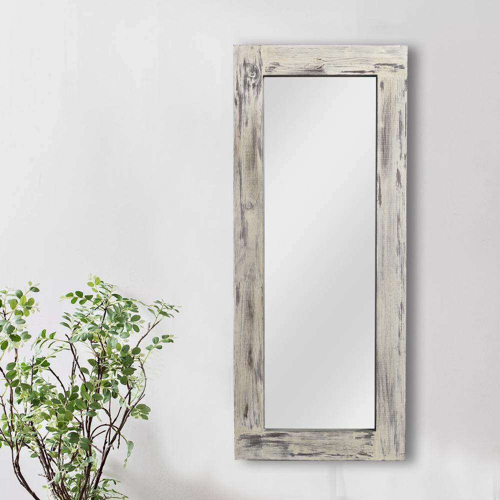 Brushed Dark Gray Wooden Mirror. Picture 3