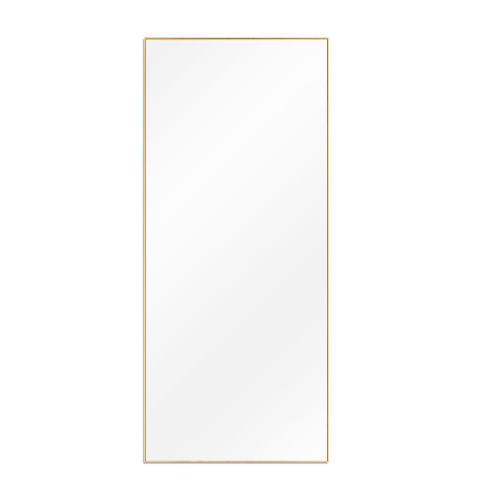 Minimal Gold Rectangular Wall Mirror. Picture 1