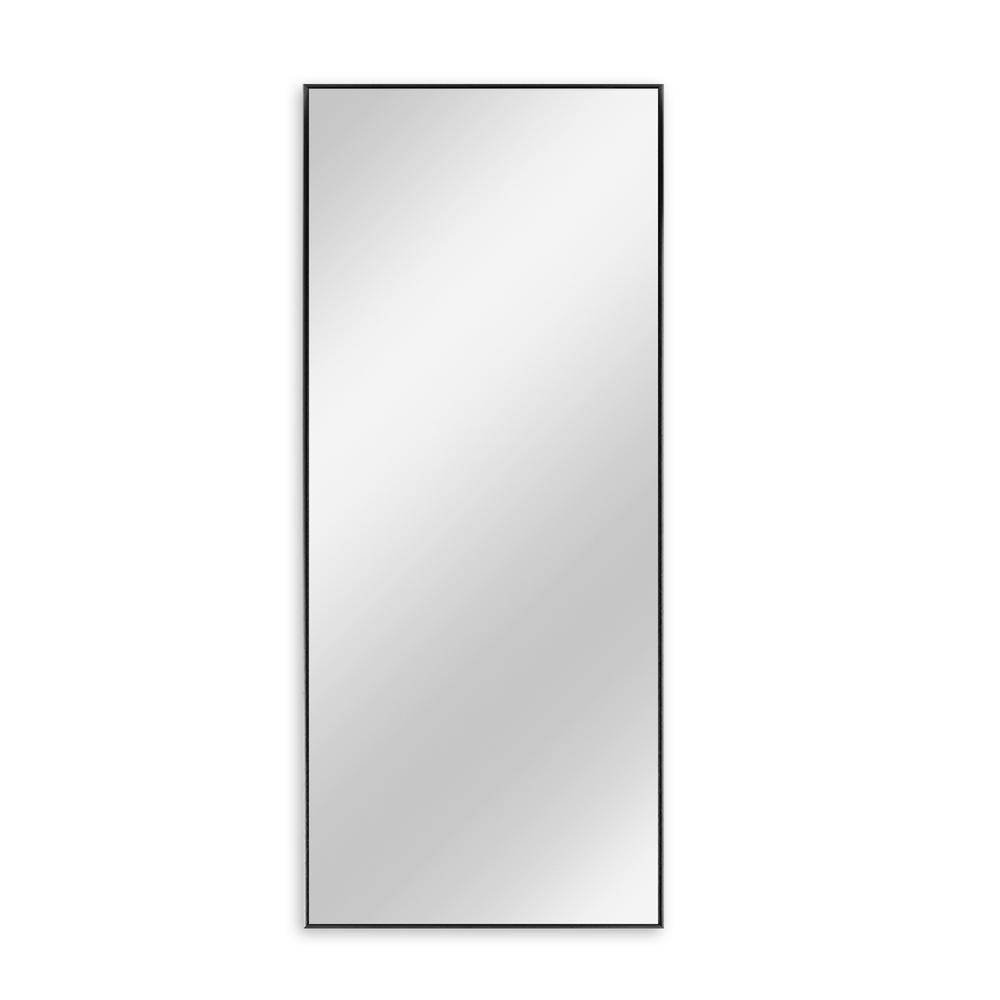 Minimal Black Rectangular Wall Mirror. Picture 1
