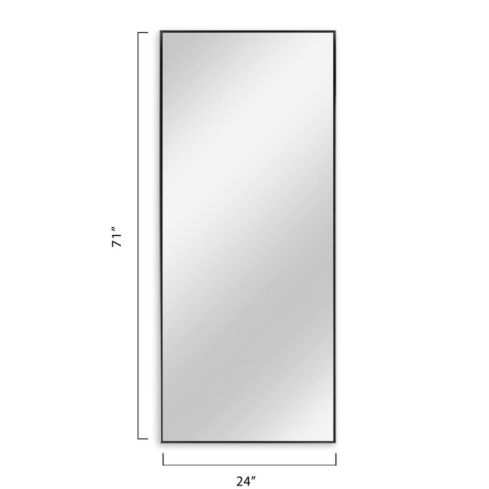 Minimal Black Rectangular Wall Mirror. Picture 5