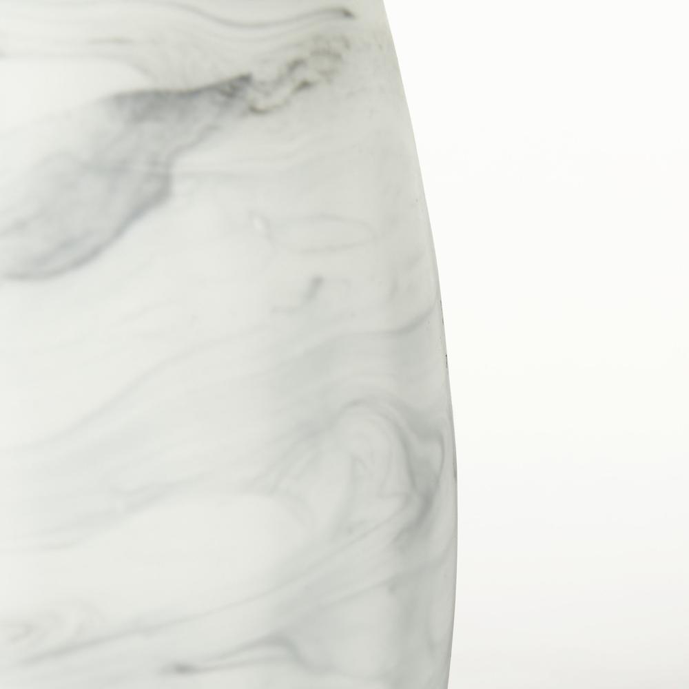 8" Gray and Cream Marble Design Glass Vase Gray. Picture 6
