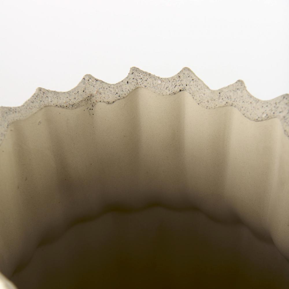 23" Jumbo Organic Textured Sand Vase Cream. Picture 5