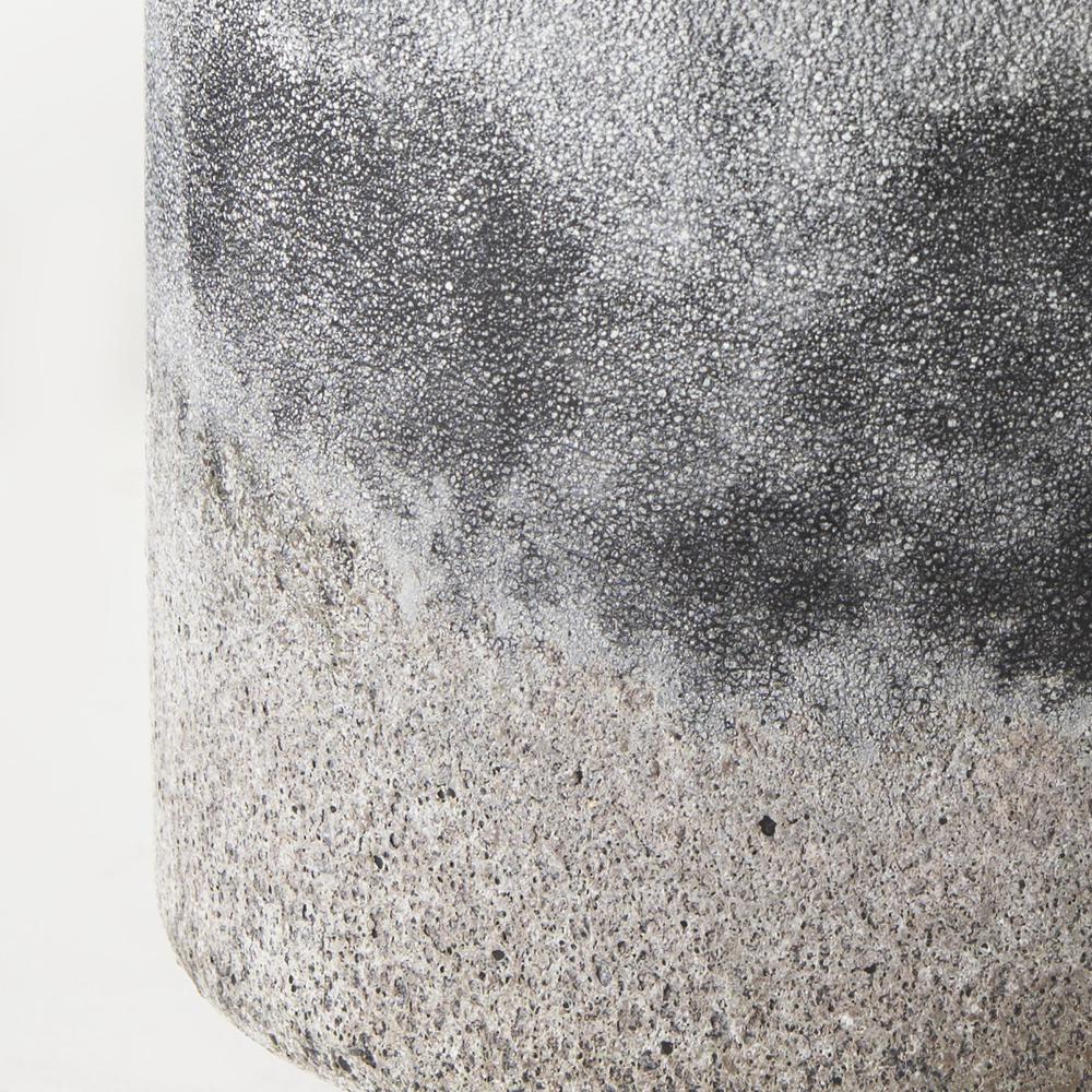 6" Black Brown and Gray Ombre Textured Ceramic Vase Black/Brown. Picture 5