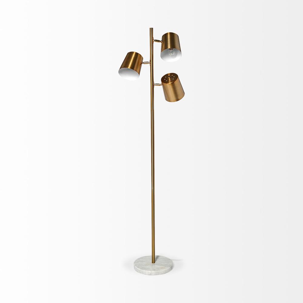 Marble Base Gold Floor Lamp. Picture 2