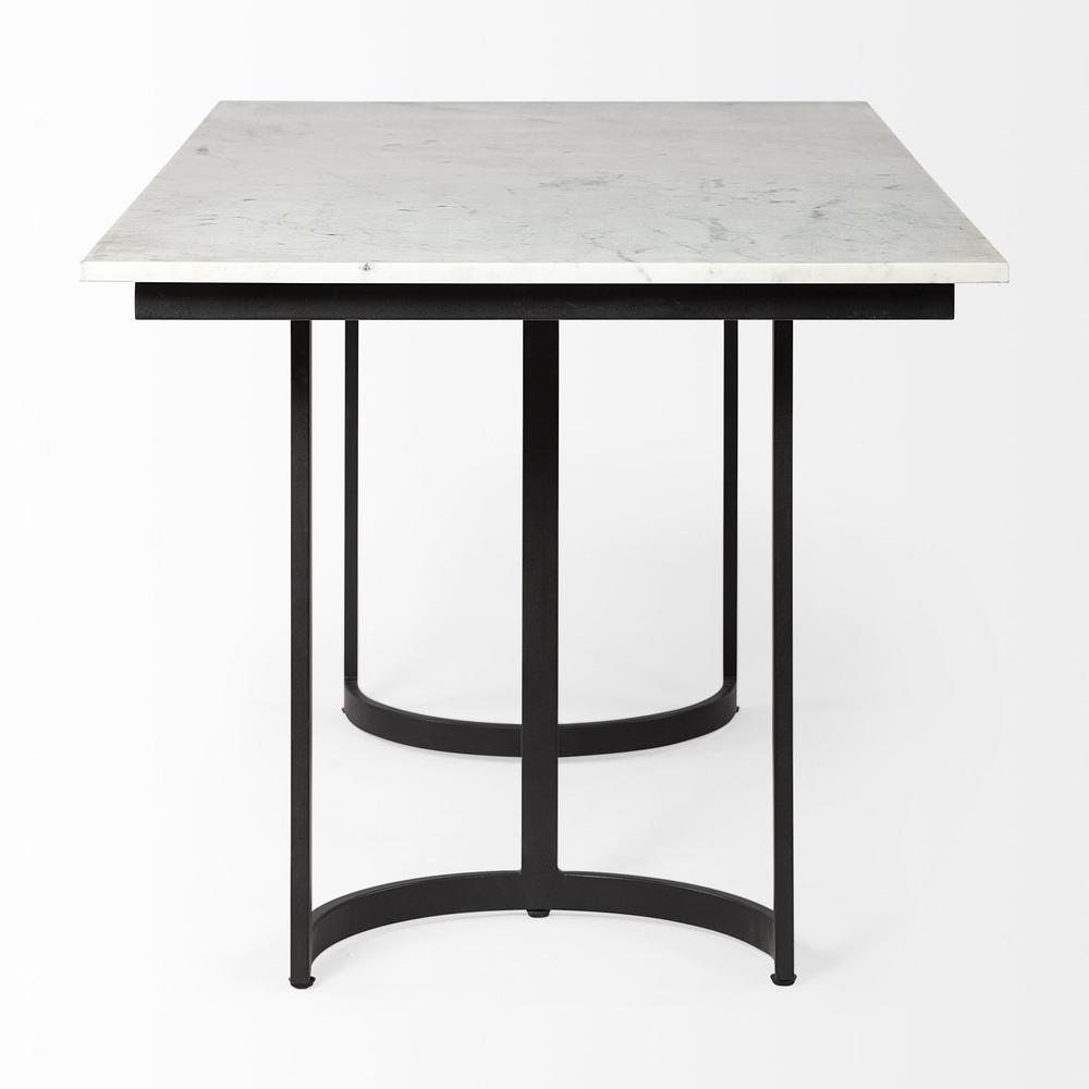 Modern Marble and Metal Dining Table. Picture 3