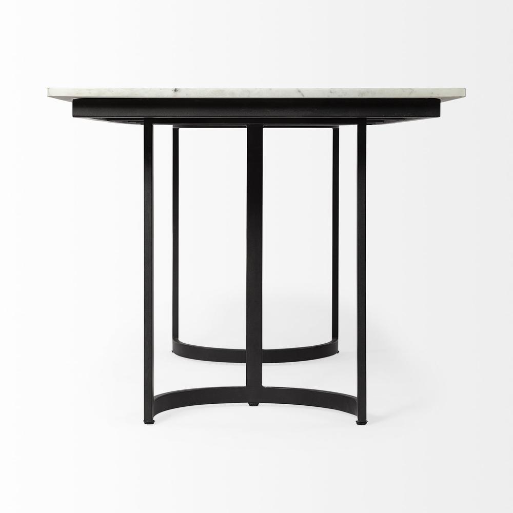 Modern Marble and Metal Dining Table. Picture 5