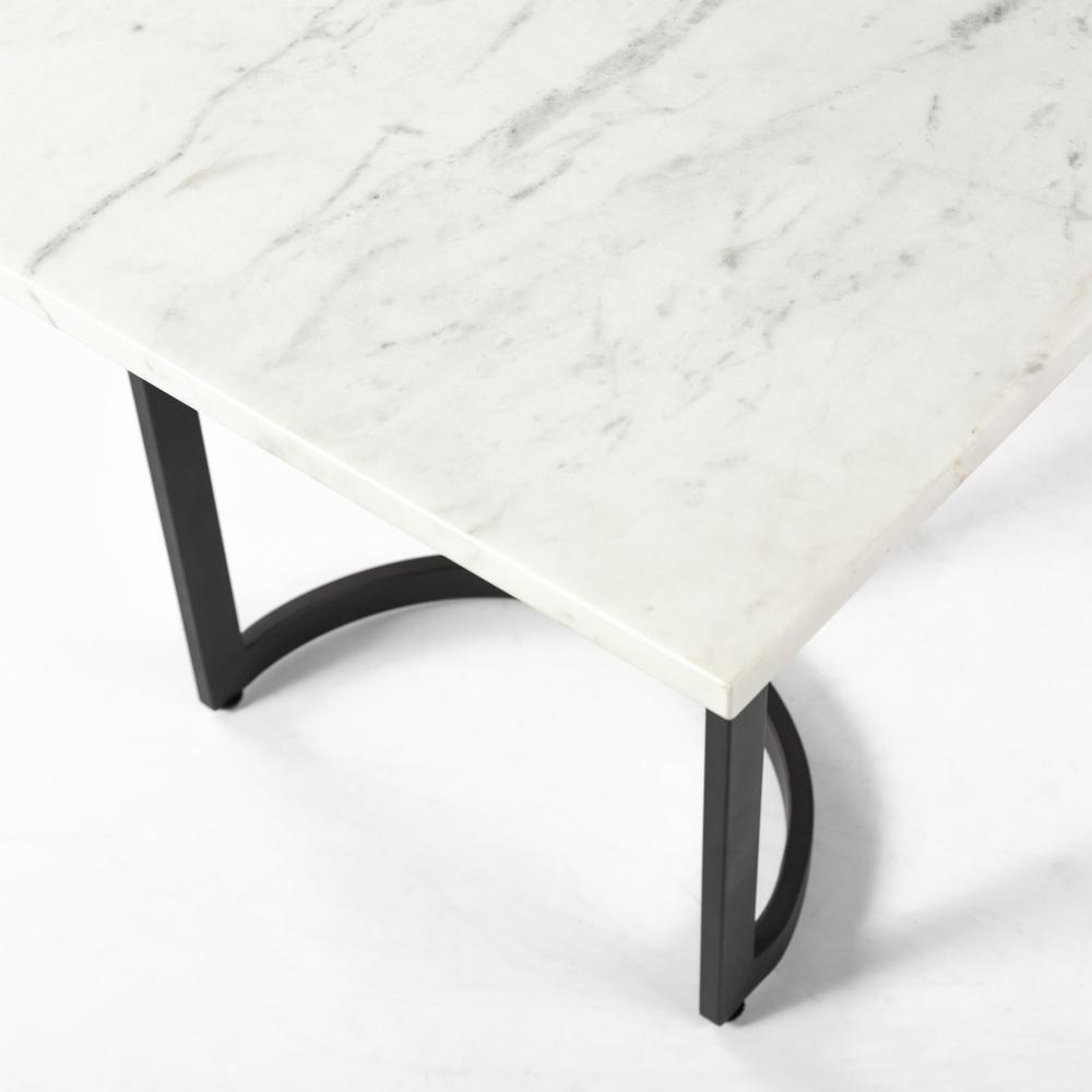 Modern Marble and Metal Dining Table. Picture 6