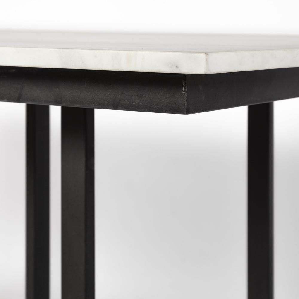 Modern Marble and Metal Dining Table. Picture 7