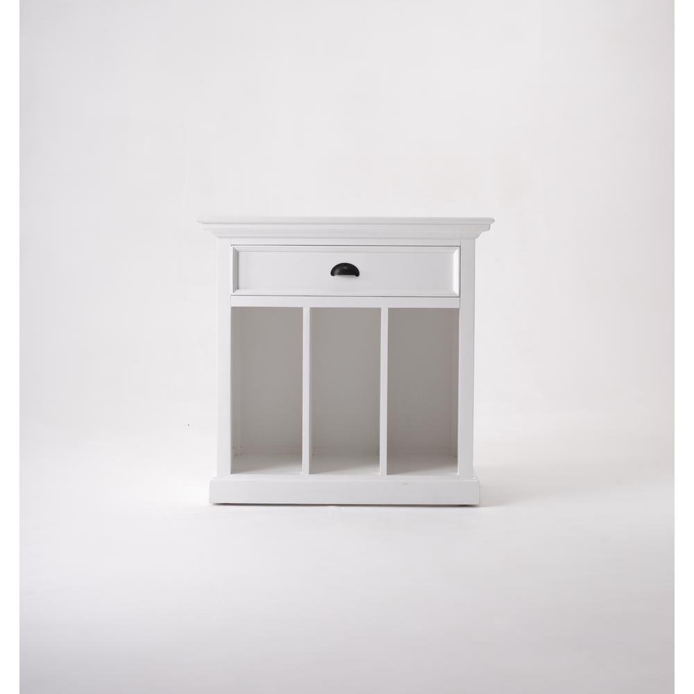 Classic White Large Nightstand With Dividers Classic White. Picture 5