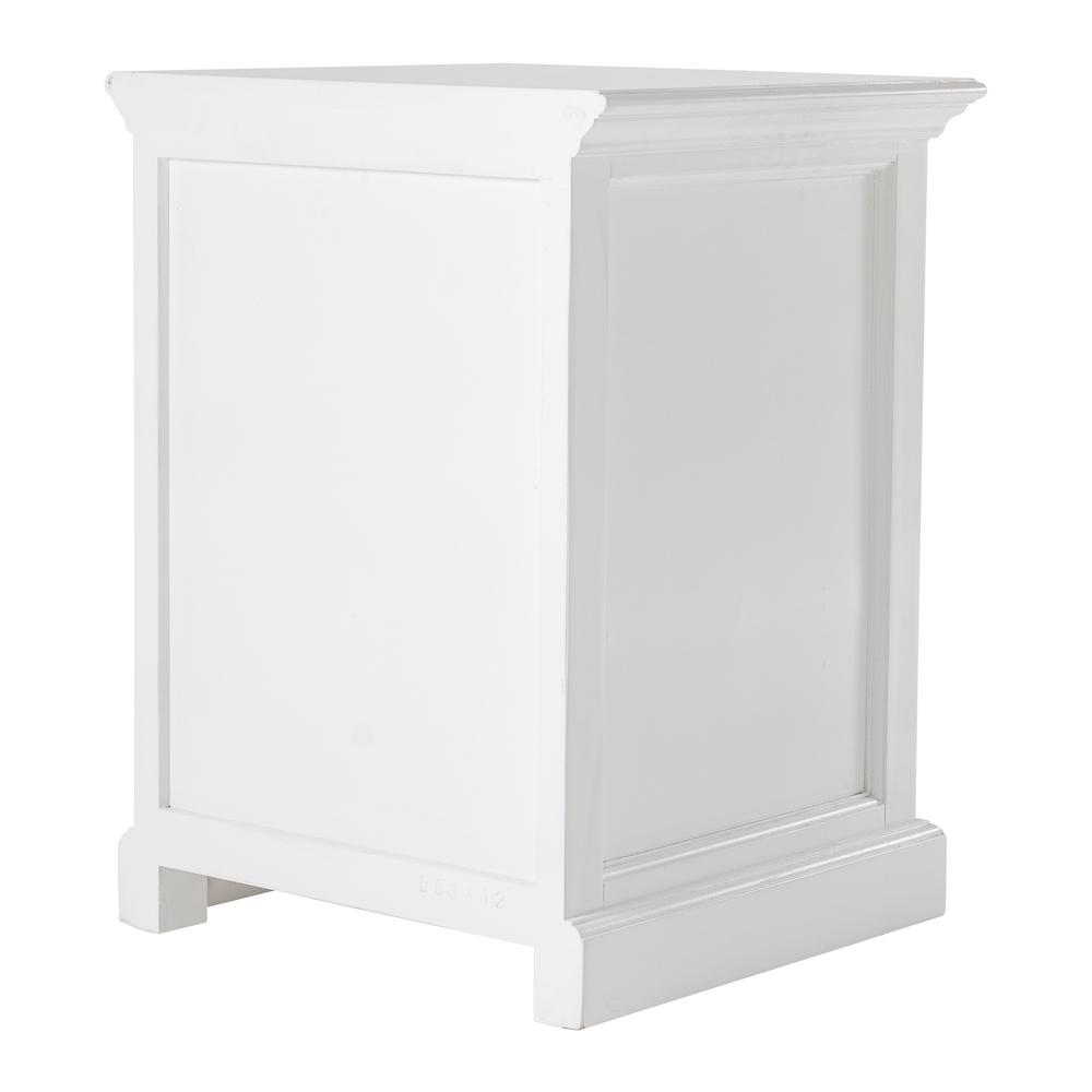 Classic White Nightstand With Shelves Classic White. Picture 4