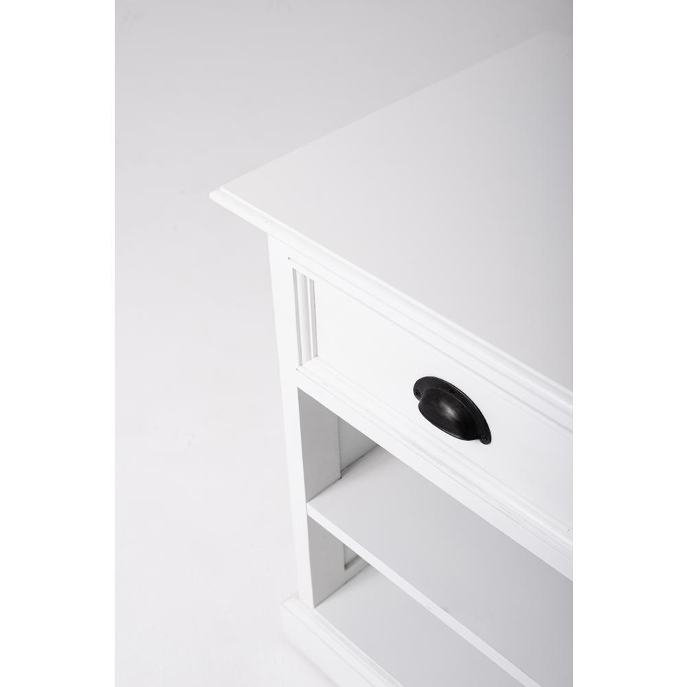 Classic White Nightstand With Shelves Classic White. Picture 9