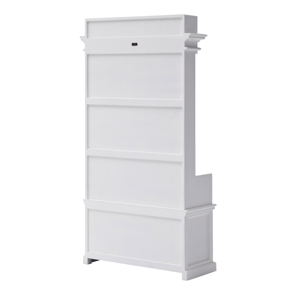 Classic White Entryway Coat Rack and Bench with Drawers. Picture 5