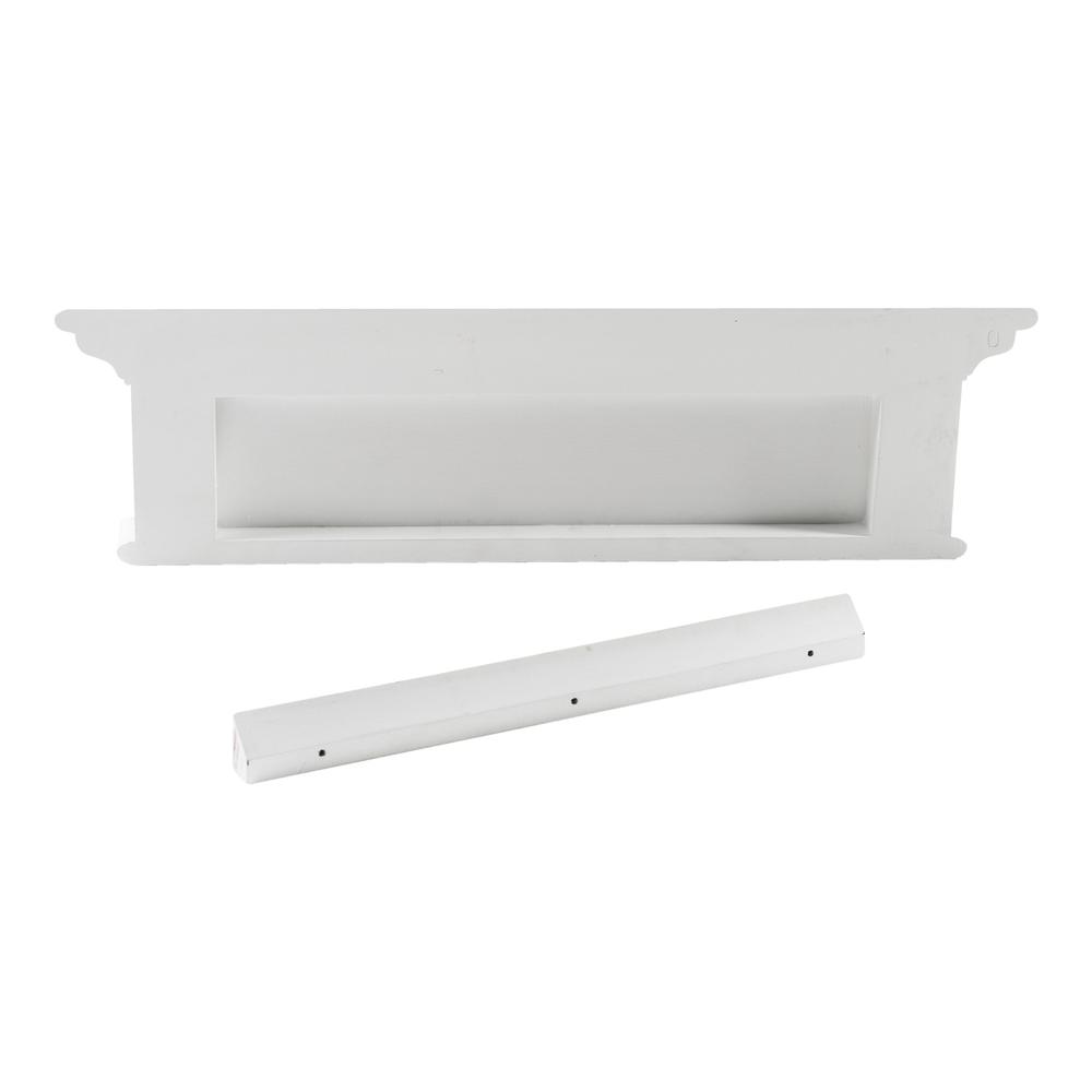 Classic White Four Hook Hanging Coat Rack. Picture 4