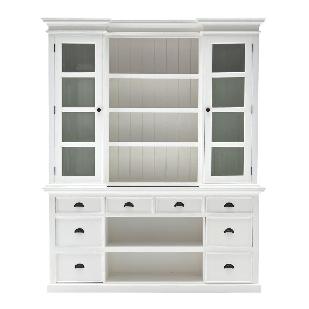 Classic White Library Hutch with Basket Set Classic White. Picture 2