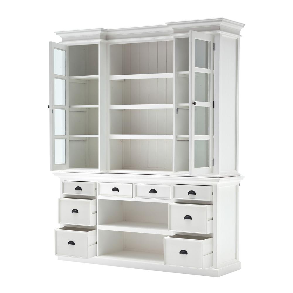 Classic White Library Hutch with Basket Set Classic White. Picture 6