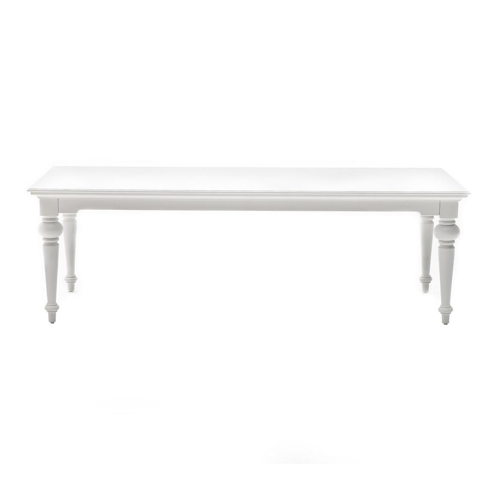 White Modern Farmhouse 94" Dining Table Classic White. Picture 1
