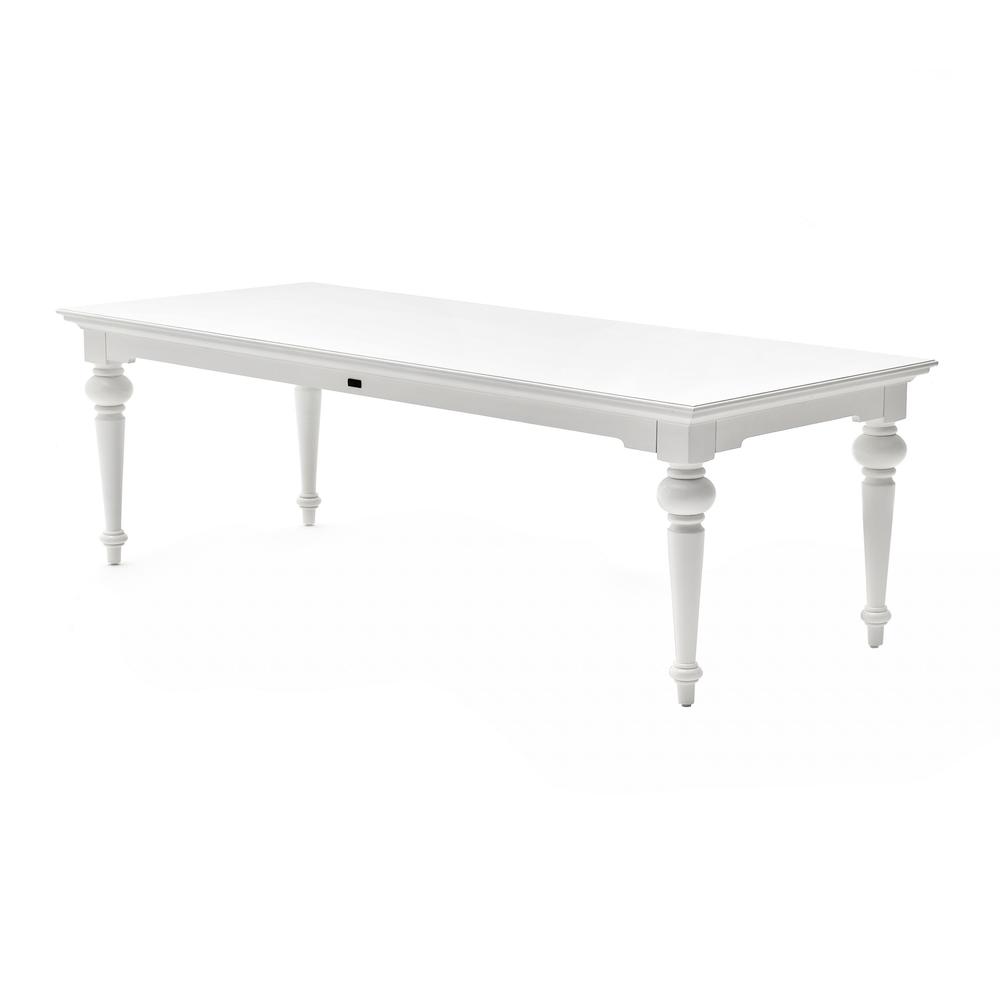 White Modern Farmhouse 94" Dining Table Classic White. Picture 3